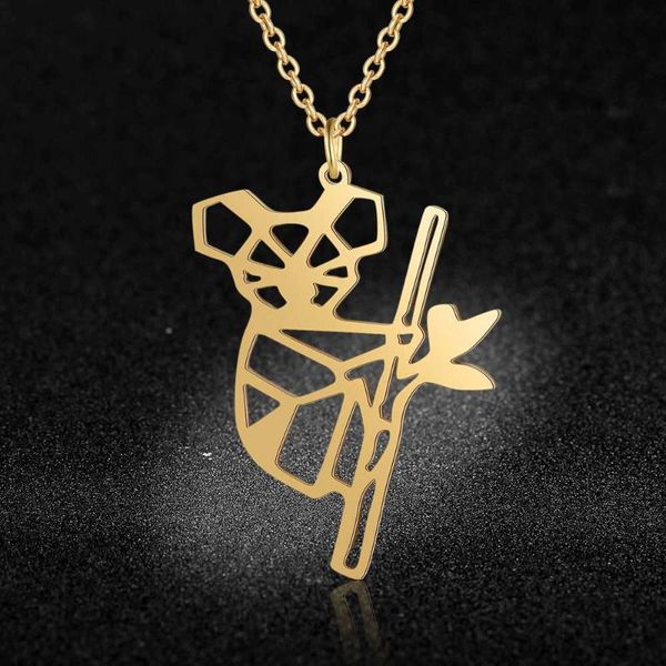 

100% stainless steel animal koala bear fashion necklace for women unique design pendant necklaces wedding party necklaces, Silver