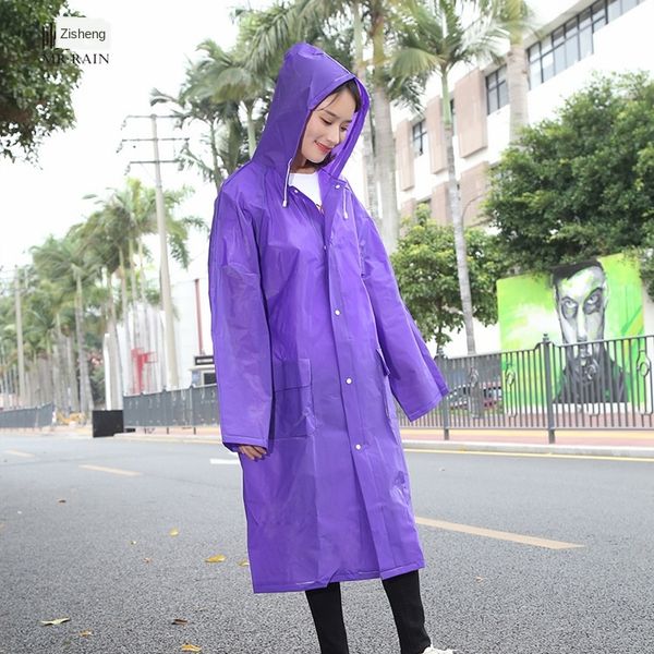 

adkdw mr. yu thickened jumpsuit eva environmentally friendly light poncho non-disposable body clothes body clothes raincoat for hiking, Black