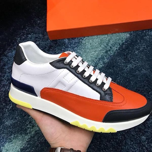 

trail sneaker men 's shoes fashion classic style shoes sports low luxury lace -up casual men shoes herren luxus marke, Black