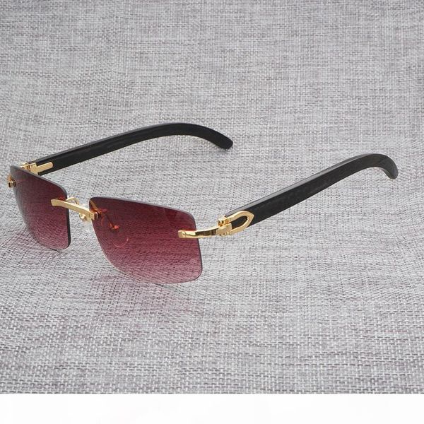 

vintage men sunglasses women wood eyeglasses square gafas for driving club buffalo horn rimless glasses oculos luxury shades 012, White;black