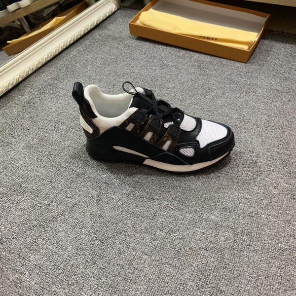 

2020e classic printing trend leather casual shoes men and women outdoor sports shoes fashion wild party couple shoes, size 35-45, Black