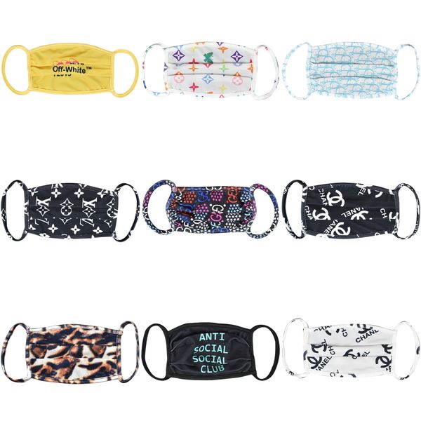 

sandal designer mask kids fun fancy dress lower half face mouth muffle mask reusable dust warm windproof cotton mask 534