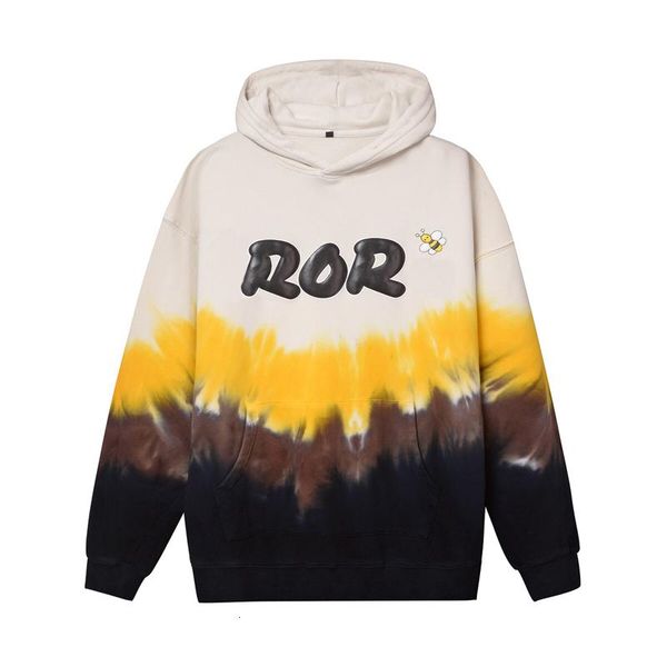 

19fw cartoon bee logo letter printed hooded sweatshirt classic simple autumn winter pullover hoodie street sweater hoodies outwear hfymwy303, Black