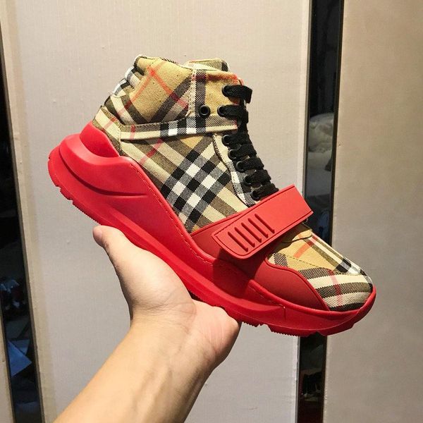 

men shoes vintage check cotton sneakers chaussures pour hommes casual shoes mens fashion luxury zapatos de hombre plus size footwears br554