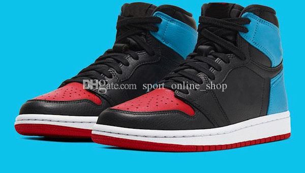 

1 moderate fearless haze blue cu2802-100 1s men women basketball shoes 1 shattered backboard first class flight sneakers, White;red