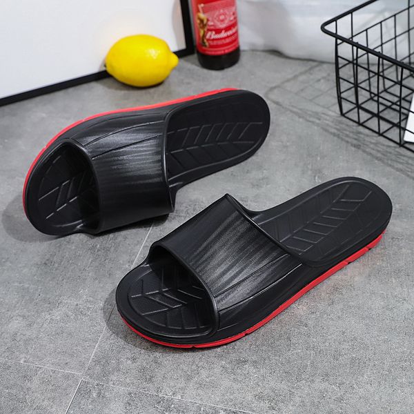 

mooregood men's slippers summer beach men's slippers outdoor casual style bottom zapatos hombre, Black