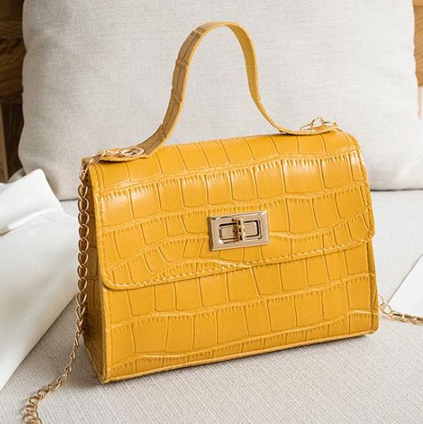 

дизайнер сумки 2020 новое прибытие на одно плечо диагональный цепи блокировки универсальный крокодил pattern сумка