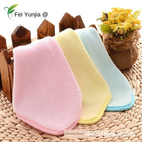 

kindergarten small with adhesive hook bamboo fiber square soft children student square towel baby face towel