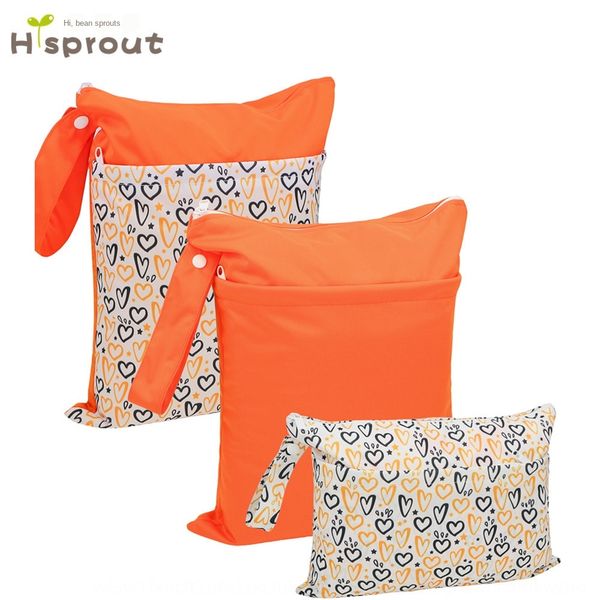 

practical multi-functional dry-wet separation waterproof double zipper diaper diaper storage bag clothes storage bag set