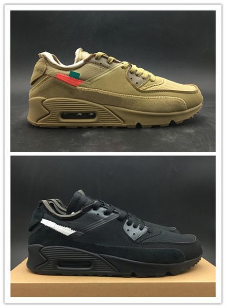 

wholesale with box 2020 new black yellow desert ore 90 men running casual shoes outdoor trainers qaulitys size 7-12