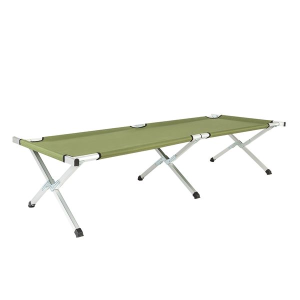 

folding camping cot camp bed portable tent bed with carrying bag army green