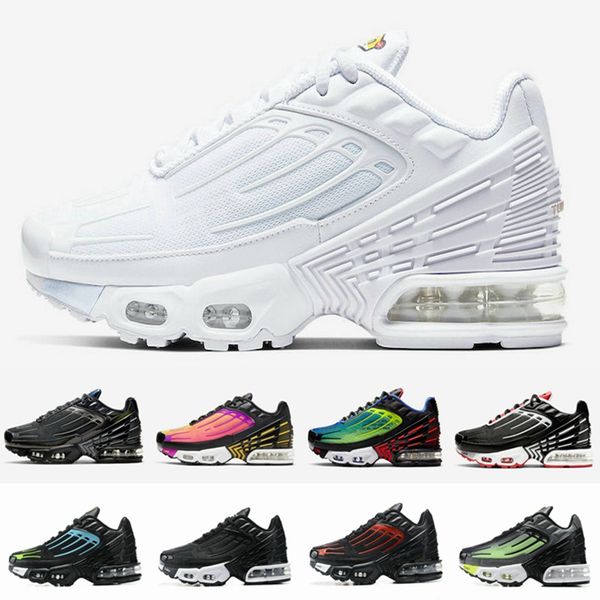 

2020 mens plus tn iii 3 running shoes tuned all white black red green pink parachute tns ultra trainers sports sneakers des chaussures