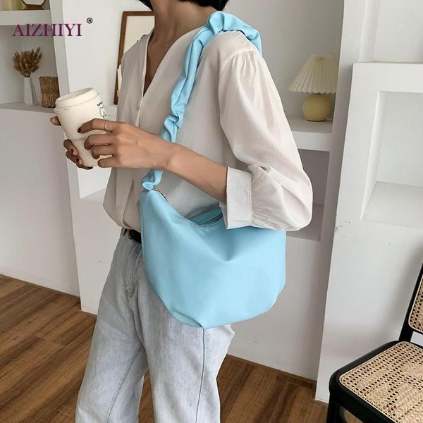 

women small evening clutch pleated solid shoulder handbag daily elegant totes youth ladies simple versatile bag