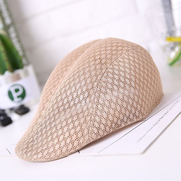 

middle-aged and elderly summer breathable sun elderly men's cap forward cap beret beret hat hat mesh grandpa, Blue;gray