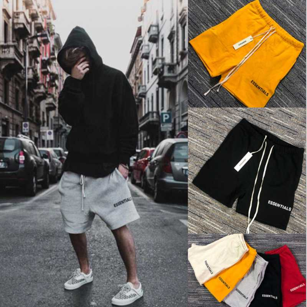 

new summer men's shorts casual harajuku jogging beach sports shorts fashion streetwear hip-hop men street clothes, White;black