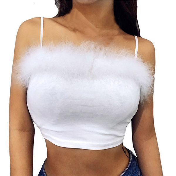 

crop women white clothes with fur summer solid streetwear boho festival holographic white shorts bustier black crop l2