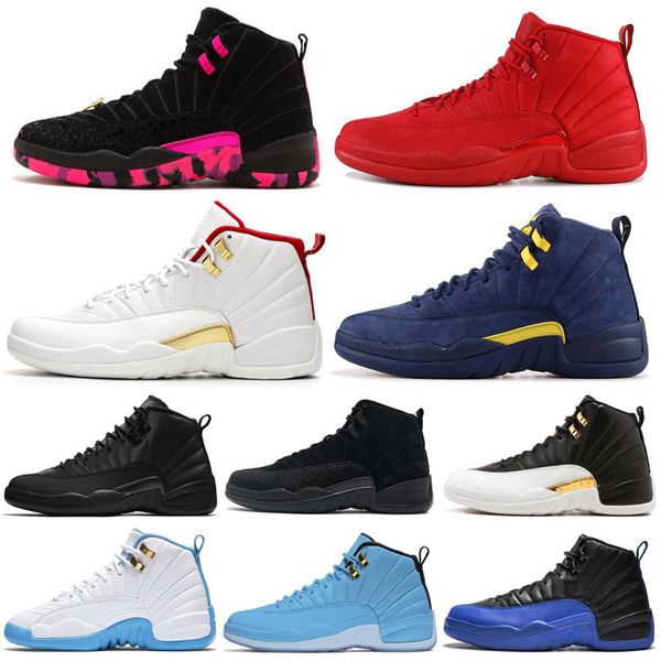 

discount basketball shoes 12 12s men shoe doernbecher reverse taxi game royal french blue unc mens trainers outdoor sports sneakers 7-13, Black