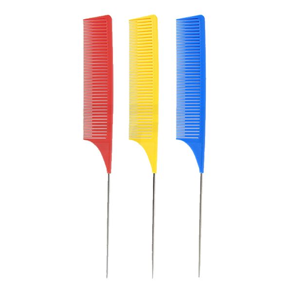 

3x weaving highlighting foiling hair comb for salon hair styling, Silver