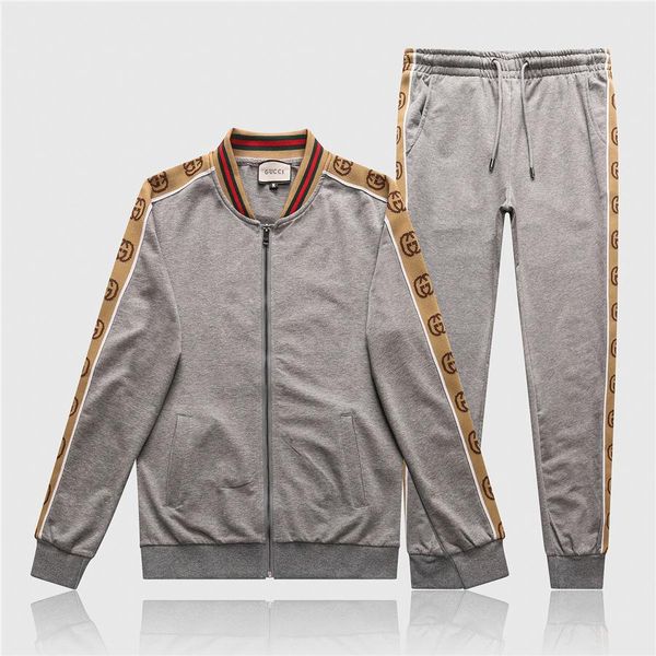 

new designer jogger suits men sportsuit tracksuits 20ss winter sportswear jackets running sweatshirts design jogging suits pants, Gray