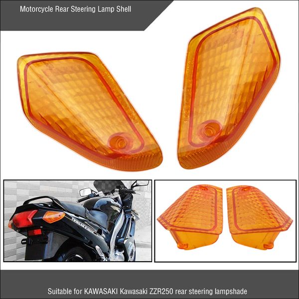 

rear turn signal light lens cover compatible for kawasaki zzr250 motorcycle - yellow