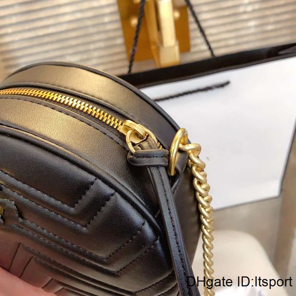 

the new 2020 ladies bucket bags woman heart-shaped small circular chain one shoulder his genuine leather handbag purses luxury handbag