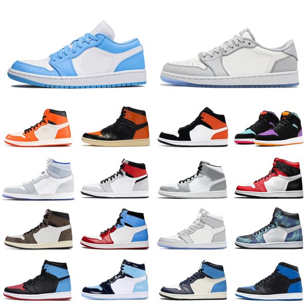 

1s men basketball shoes 1 jumpman tie dye shattered backboard travist scott wolf grey unc to chicago men womens trainers sports sneakers