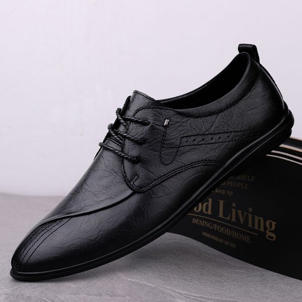 

mens sale spring de sapatos leather causal man leisure shoes casual mens for informales men sports masculino cuero, Black