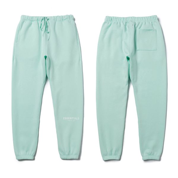 

20aw fear of god essentials jerry designs logo printing mens women track men women pants fog tracksuit jogger trousers, Black