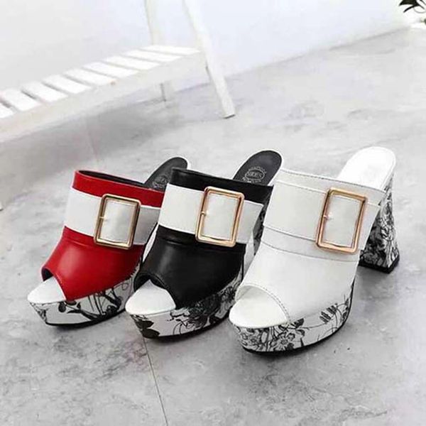 

sandals shoe real leather slides slippers shoes for man woman eu:35-45 p178, Black