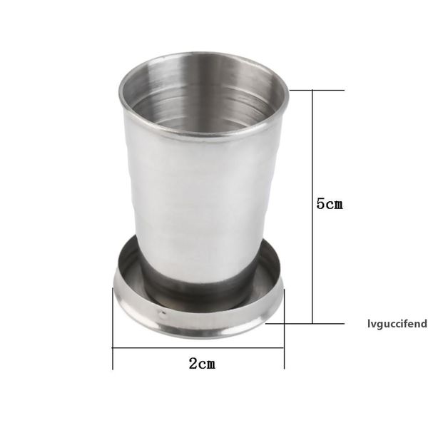 

75 ml stainless steel portable outdoor travel camping folding collapsible cup