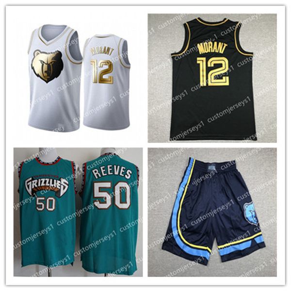 

men memphis grizzlies 33 marc gasol 12 morant 50 reeves 33 gasol 10 bibby jersey icon edition city basketball jerseys sports, Black;red