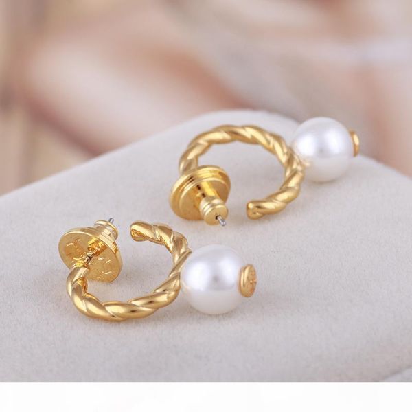 

new arrival white pearl beads in 1.0cm hoop earring 18k gold plated women jewelry ps6626, Silver
