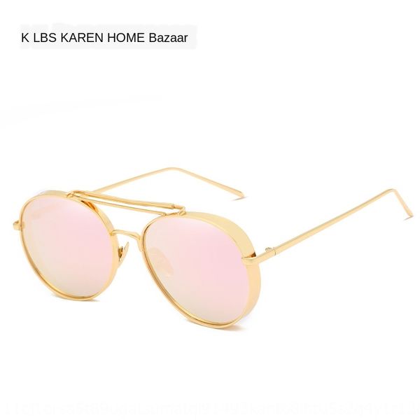 

claren bazaar sun fashion personalized thick-edge metal color film universal for men sunglasses sunglasses and women, White;black