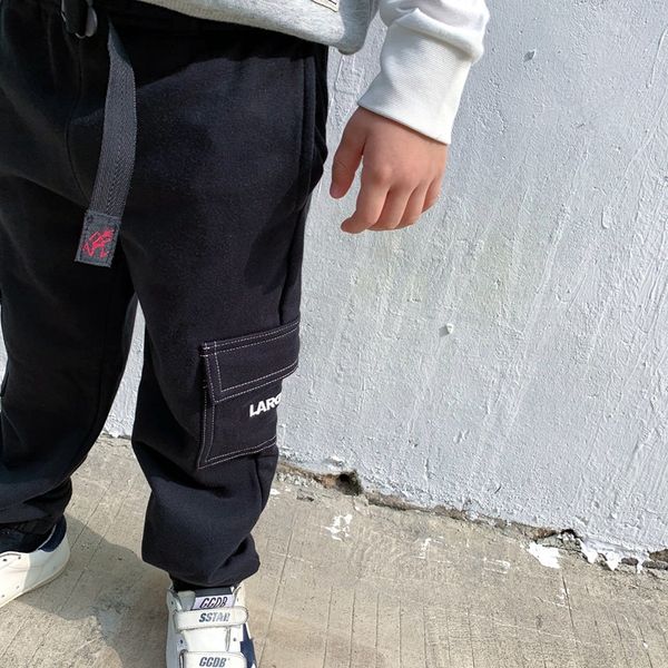 

dqtcz специальная цена модных детских спецодежда карман рабочая одежда спортивные брюки универсальны мальчиков и девочек детский сад спортив, Blue