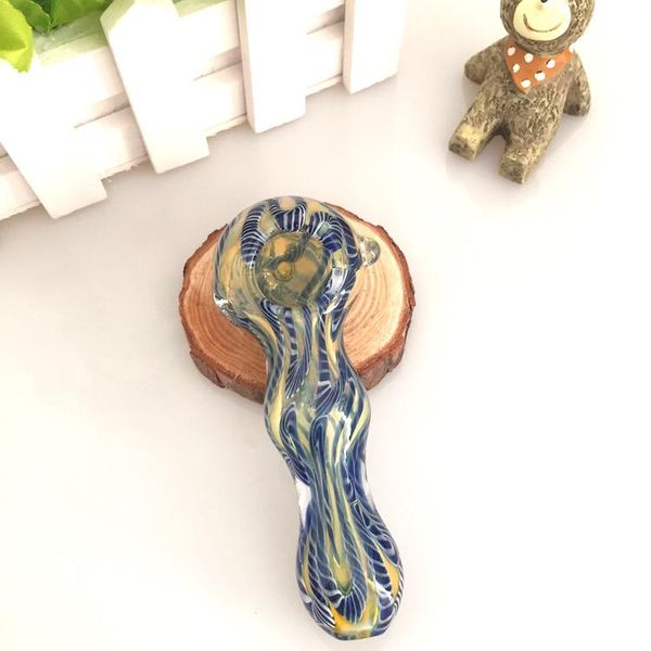 

Colorful Smoking Pipe Glass Pipes Han Spoon pipes for tobacco rig oil bongs high quality hot selling in stock