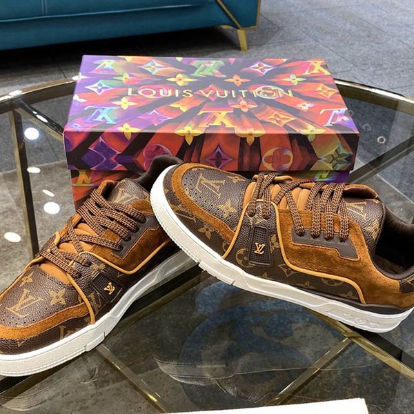 

57 designer high-quality men's casual sports shoes and luxury outdoor casual shoes, the original box size is 38-45, Black