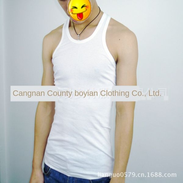 

rib мужской хлопка жилет жилет спортивная сплошной цвет спортивной базы рубашки тонкий модный мужской жилет, White;black