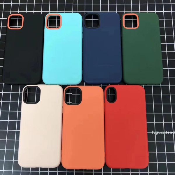 

liquid slicone case for iphone 11 pro max xr xs max x 8 7 6 soft tpu hybrid hit color bicolor cell phone back cover skin fashion luxury case