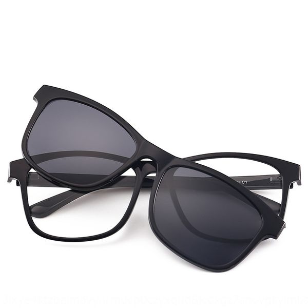 

myopia tr90 myopia plain glasses frame polarized sun glasses dual-purpose magnet adsorption clip colorful, Silver