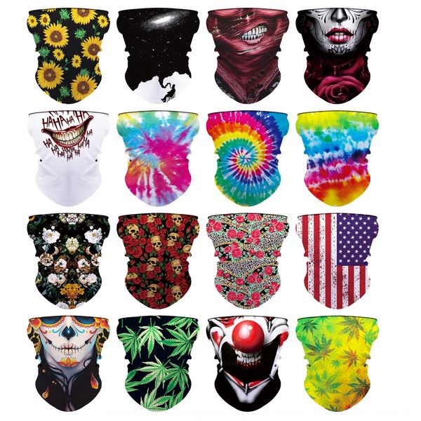 

высокое качество цифровой магии красоты печати клоун магия дышащей сетки шарф маска ездового спорта солнцезащитный крем шарф, Black