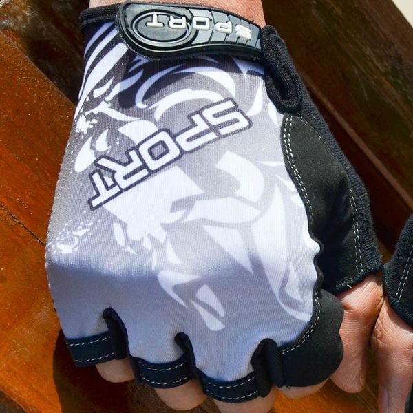 

cycling half finger outdoor sports bicycle gloves outdoor sports thin anti-skid fitness climbing short finger pointed gloves, Blue;gray