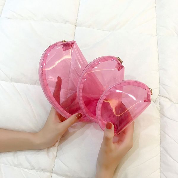 

selling transparent travel bag female anti-fruit jelly bag cosmetic female cosmetic 3 piece temperament change