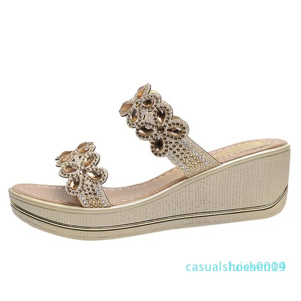 

jaycosin сандалии женщины сплошной цвет женская обувь женская bohemia клинья толстые peep toe сандалии тапочки обувь женщины партии c09 l14, Black