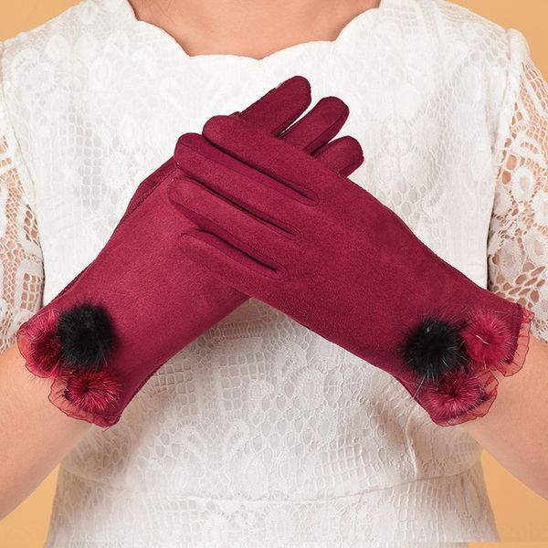 

winter warm suede outdoor warm and riding driving gloves touch screen gloves