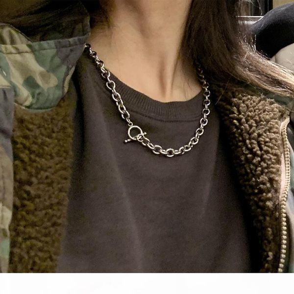 

stainless steel necklace men necklace chain necklace choker vintage mens chain punk man necklaces hip hop jewelry chain, Silver