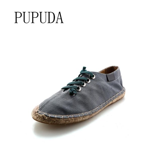 

pupuda men casual shoes new fisherman shoes fashion espadrilles men breathable sneakers comfortable sneakers summer, Black