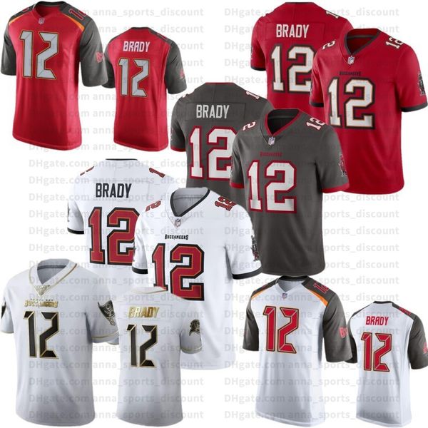 

2020 new fans american football clothes pirate 12brady custom series breathable quick-drying casual sports t-shirt, Black;gray