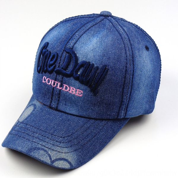 

men' and women' embroidered baseball new korean style denim baseball cap season fashion outdoor cap casual embroidery sun hat, Blue;gray