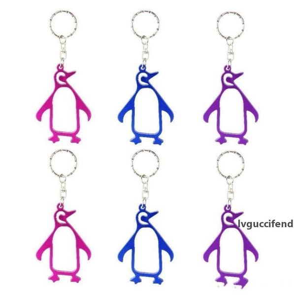 

penguins beer bottle opener aluminum alloy animal bottle opener with key chain lovely portable bottle openers lxl1204