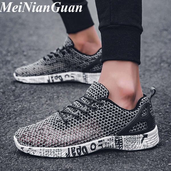 

light weight sneakers man hollow runing shoes men lace up plus size shoes sport low summer water fishing men's sports a5